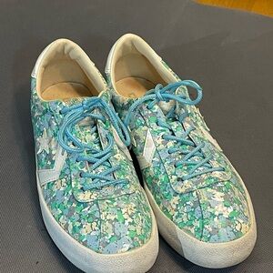 Converse Blue Floral Women's Sneakers